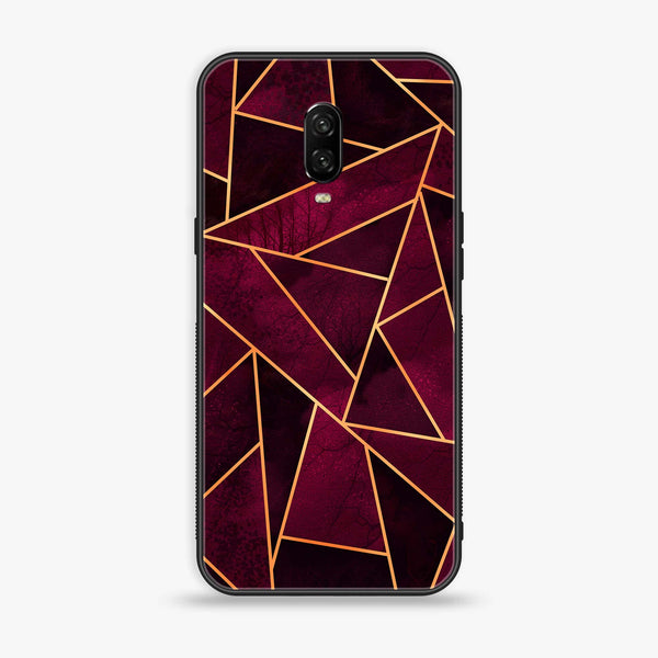 OnePlus 6T - Geometric Marble Design 4 - Premium Printed Glass soft Bumper shock Proof Case CS-19774