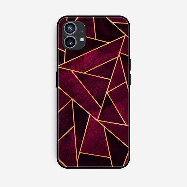 Nothing Phone (1) -  Geometric Marble Design 4 -  Premium Printed Glass soft Bumper shock Proof Case CS-17705