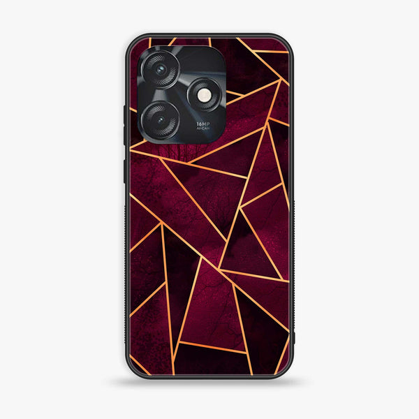 Tecno Spark 10 - Geometric Marble Design 4  - Premium Printed Glass soft Bumper shock Proof Case  CS-25364