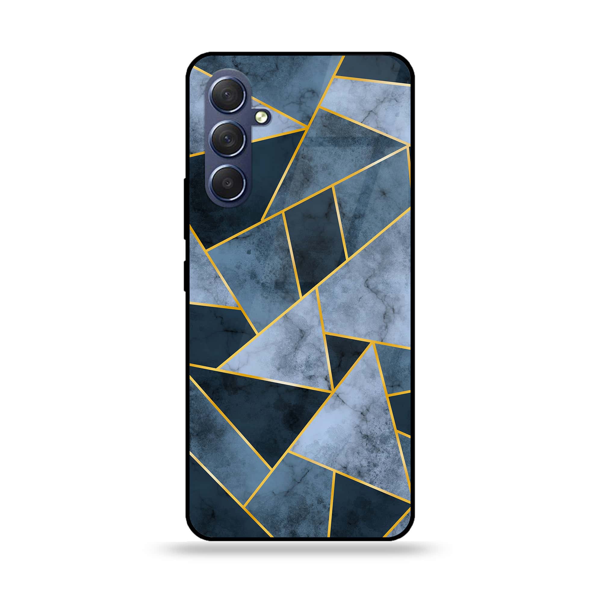 Samsung Galaxy M54 - Geometric Marble Series - Premium Printed Glass soft Bumper shock Proof Case