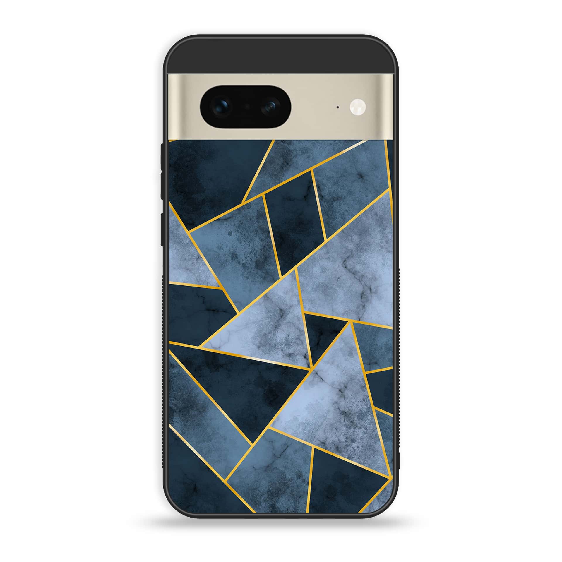 Google Pixel 7 - Geometric Marble Series - Premium Printed Glass soft Bumper shock Proof Case