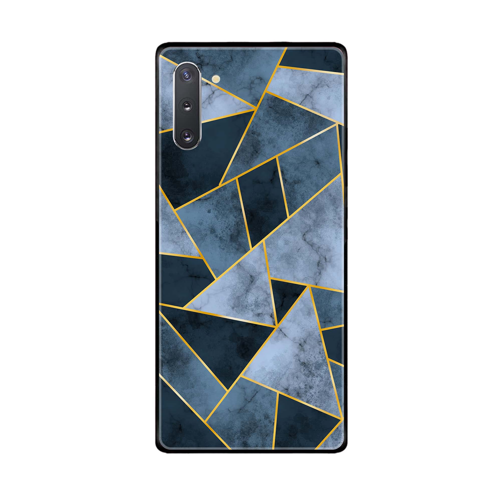 Samsung Galaxy Note 10 Geometric Marble Series Premium Printed Glass soft Bumper shock Proof Case