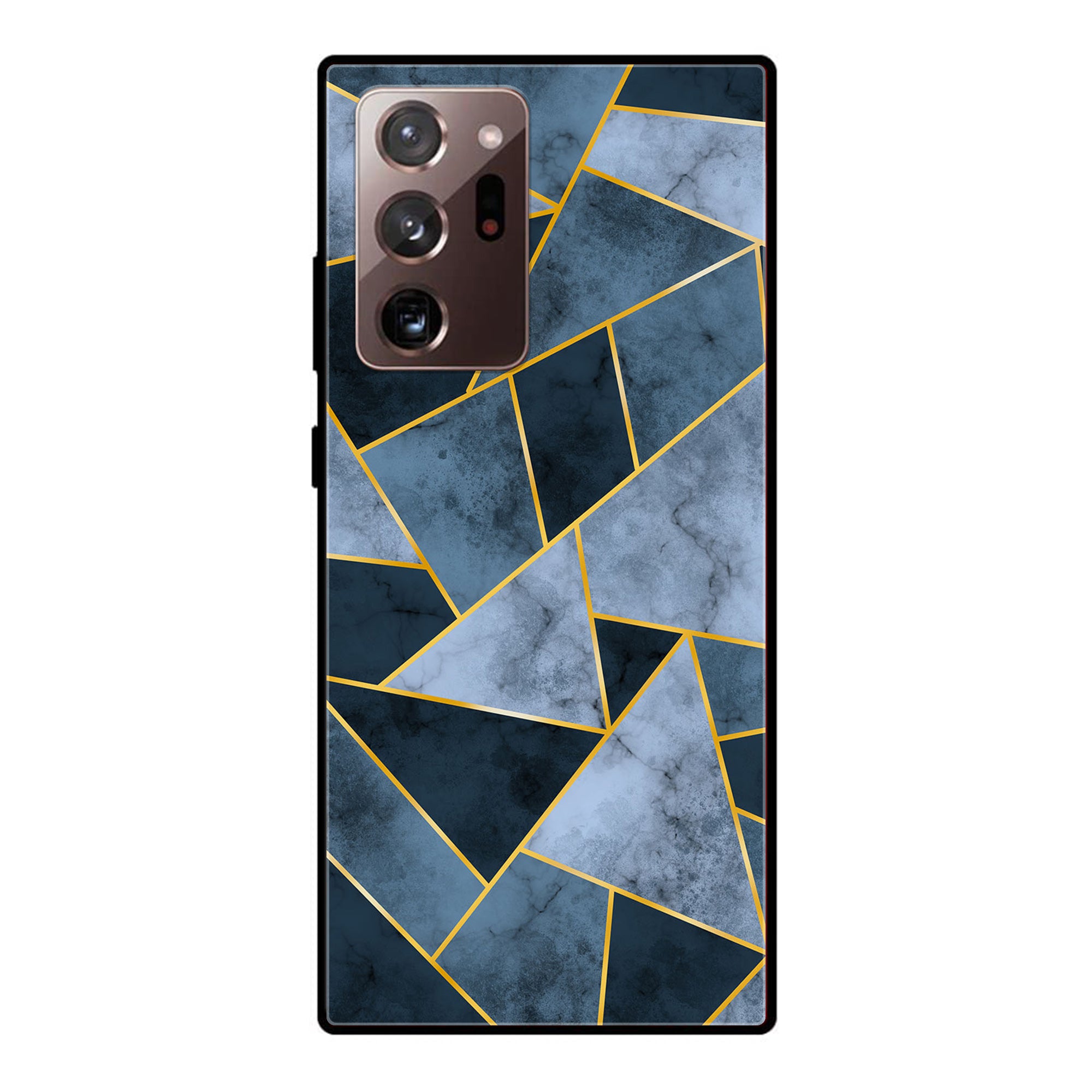 Galaxy Note 20 Ultra - Geometric Marble Series - Premium Printed Glass soft Bumper shock Proof Case