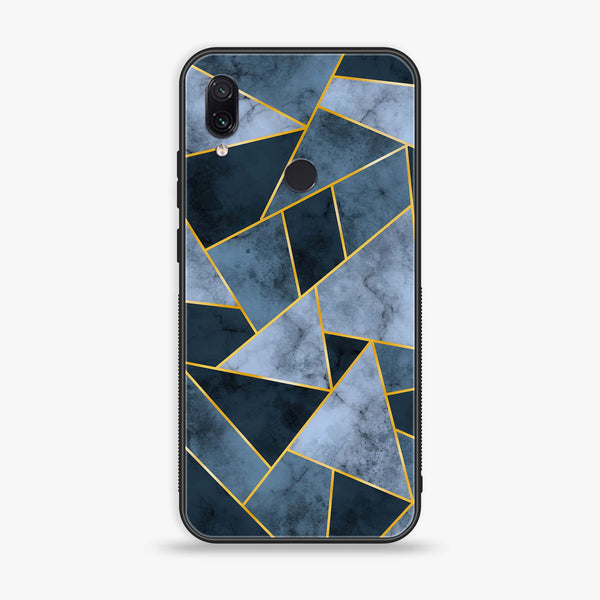 Xiaomi Redmi Note 7 - Geometric Marble Design 3 - Premium Printed Glass soft Bumper shock Proof Case CS-22239