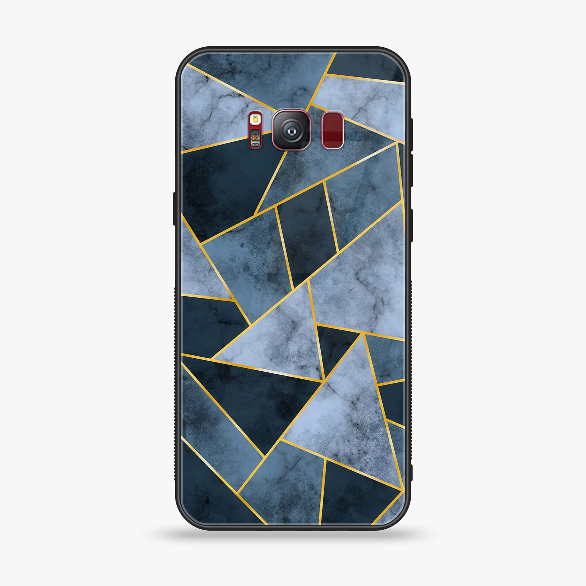 Galaxy S8 Plus - Geometric Marble Series - Premium Printed Glass soft Bumper shock Proof Case