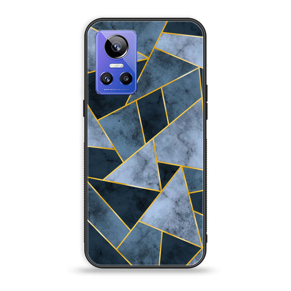 Realme GT Neo 3 - Geometric Marble Design 3 - Premium Printed Glass soft Bumper shock Proof Case CS-15519