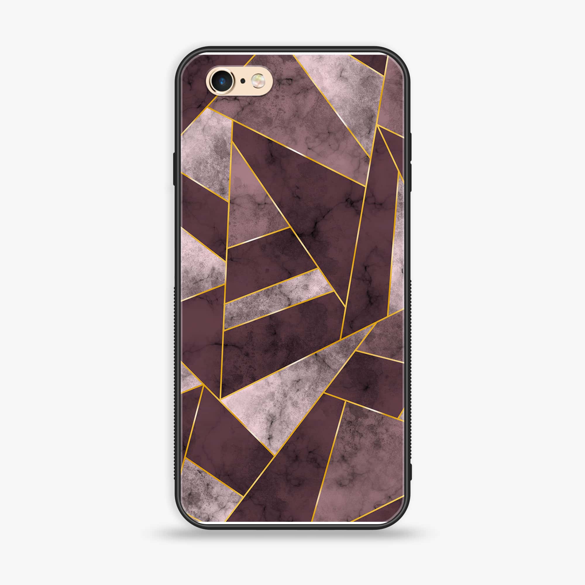 iPhone 6 - Geometric Marble Series - Premium Printed Glass soft Bumper shock Proof Case