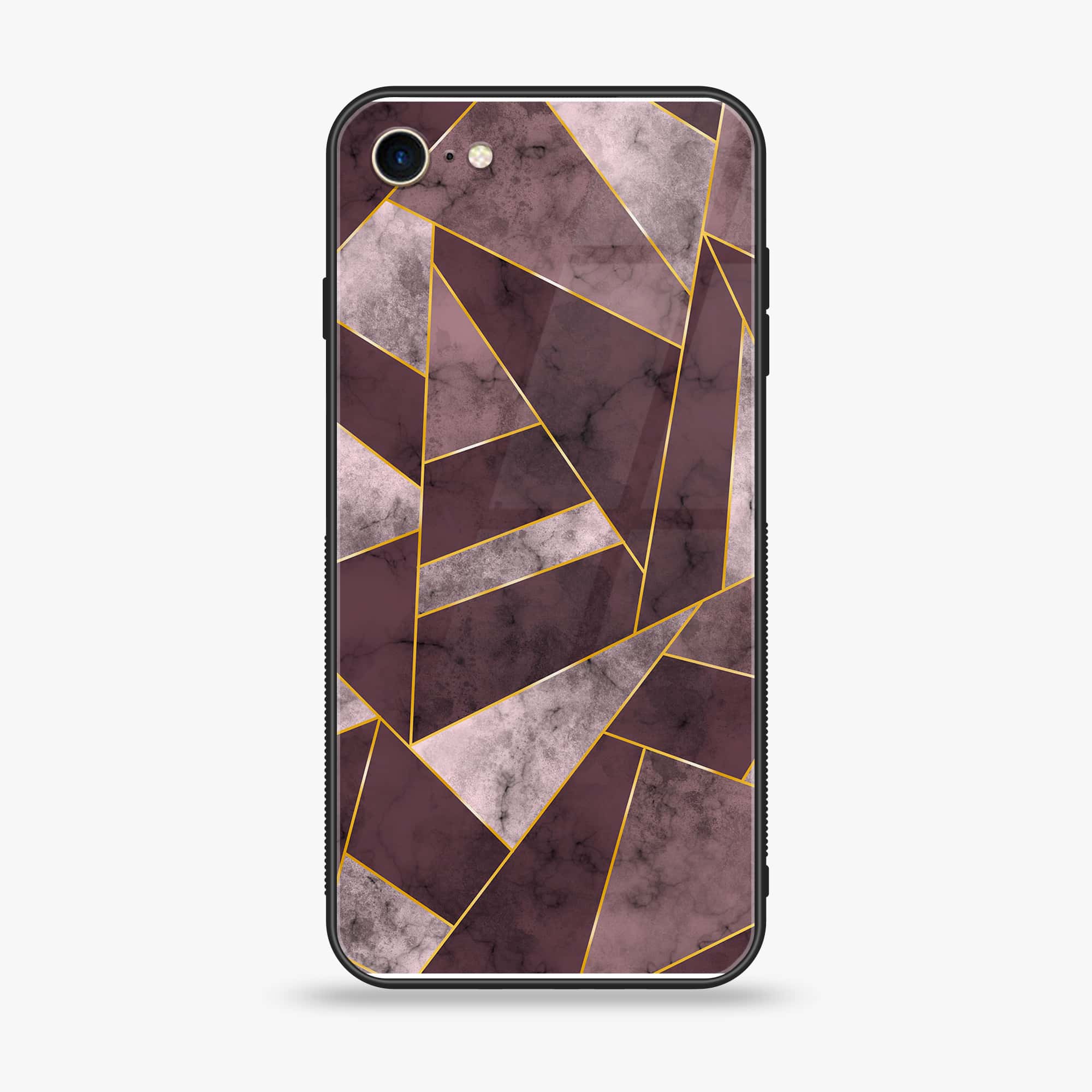 iPhone 6Plus - Geometric Marble Series - Premium Printed Glass soft Bumper shock Proof Case