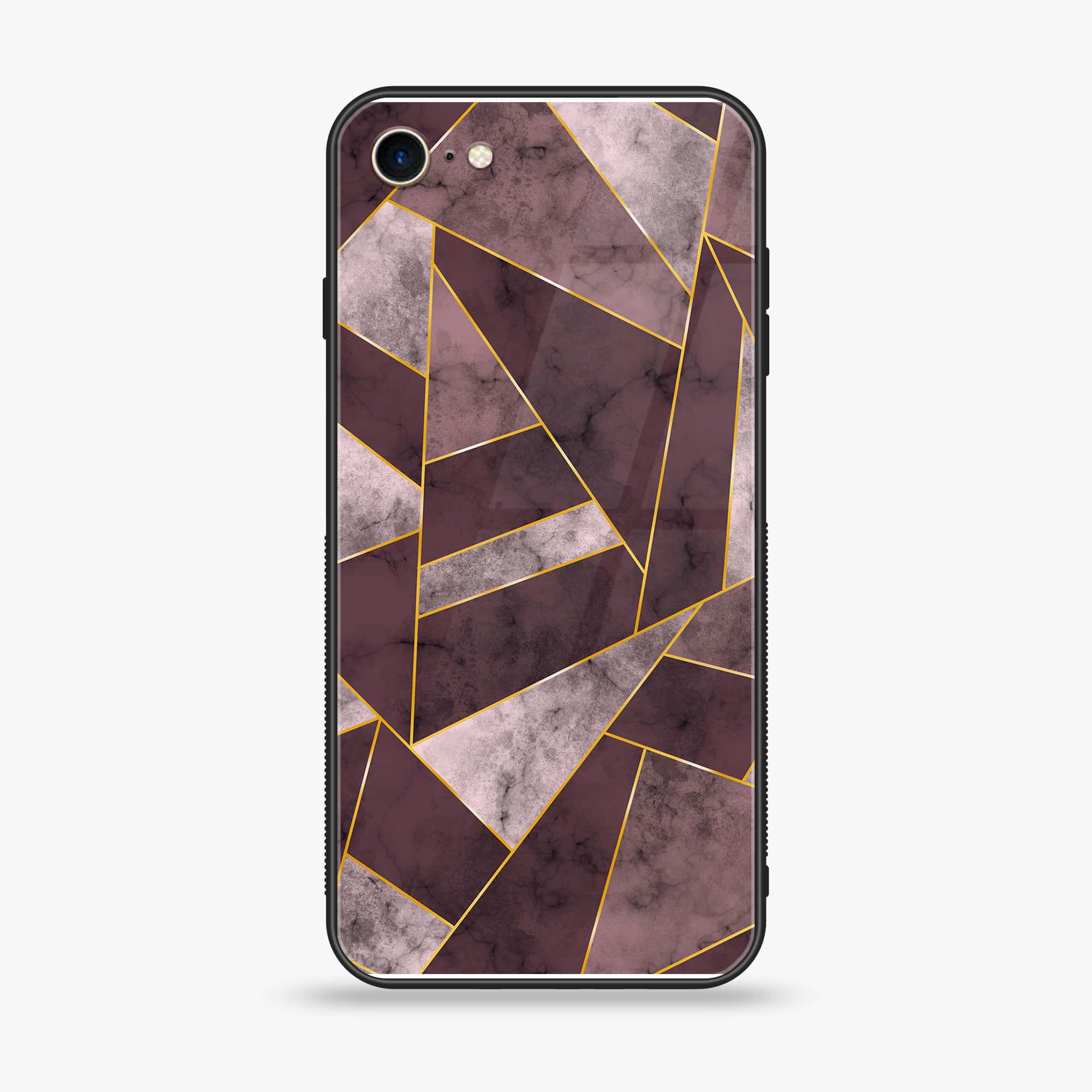 iPhone 7 - Geometric Marble Series - Premium Printed Glass soft Bumper shock Proof Case