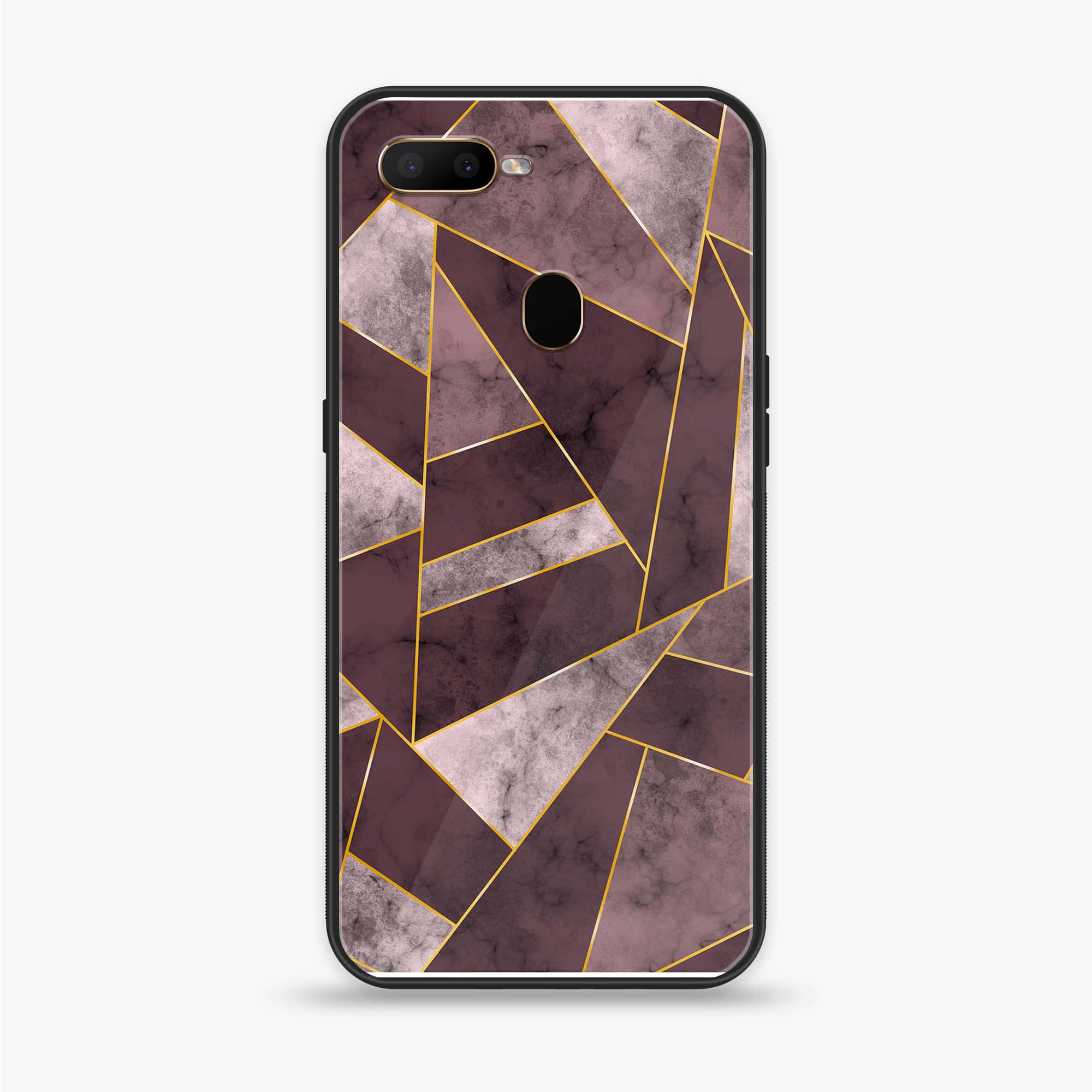 Oppo A12  - Geometric Marble Series - Premium Printed soft Bumper shock Proof Case