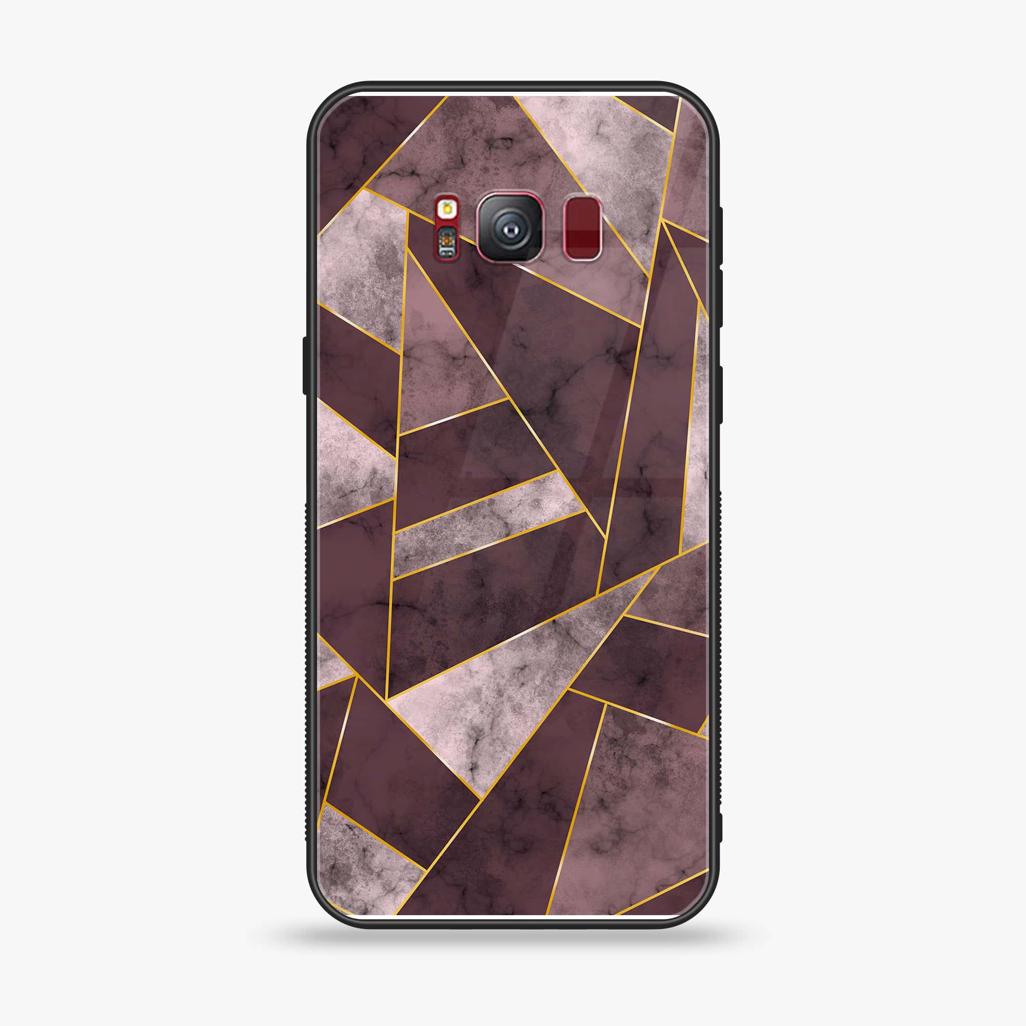 Galaxy S8 Plus - Geometric Marble Series - Premium Printed Glass soft Bumper shock Proof Case