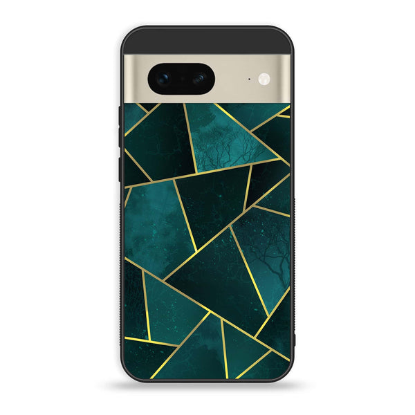 Google Pixel 7 - Geometric Marble Series - Premium Printed Glass soft Bumper shock Proof Case
