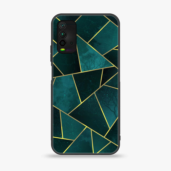 Xiaomi Redmi 9T - Geometric Marble Series - Premium Printed Glass soft Bumper shock Proof Case