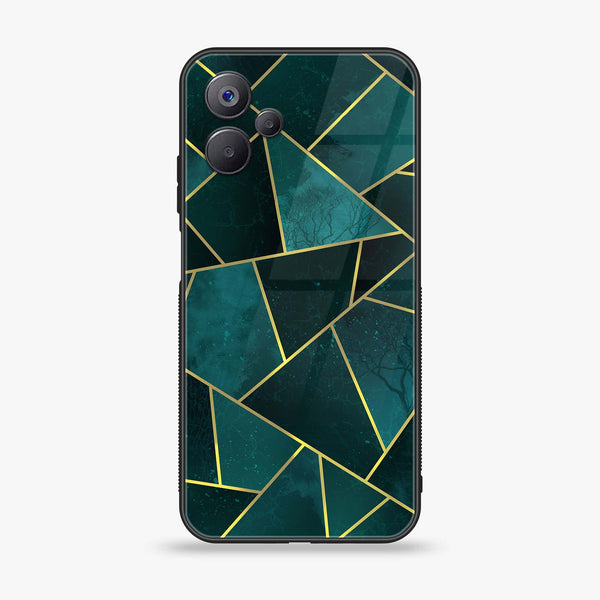 Realme 10 5G - Geometric Marble Series - Premium Printed Glass soft Bumper shock Proof Case