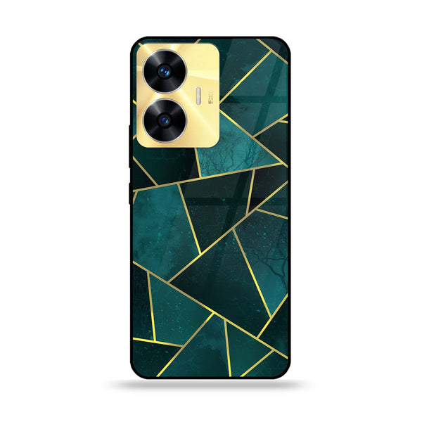 Realme C55 - Geometric Marble Series - Premium Printed Glass soft Bumper shock Proof Case