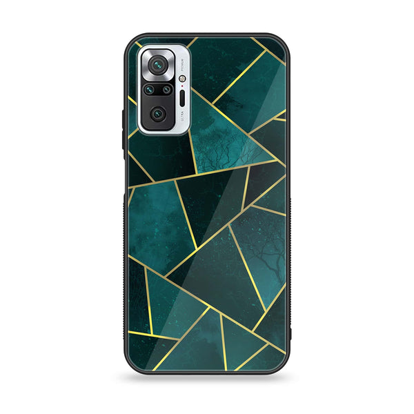 Xiaomi Redmi Note 10 Pro Max - Geometric Marble Design 1 - Premium Printed Glass soft Bumper shock Proof Case CS-41879