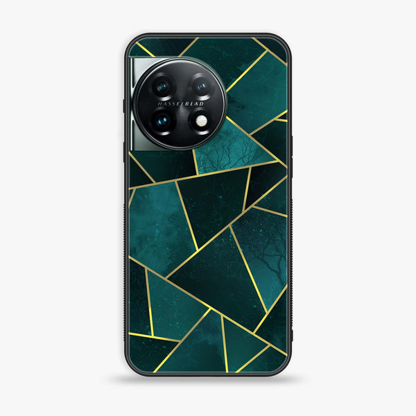 OnePlus 11R  - Geometric Marble Series Design 1 - Premium Metal Printed soft Bumper Shock Proof Case CS-25974