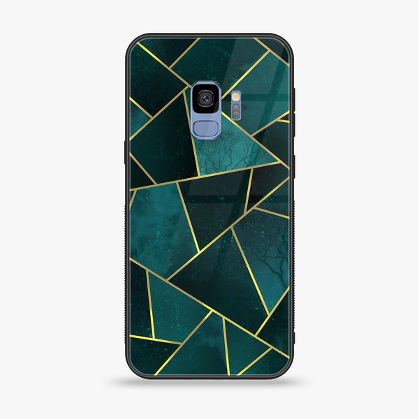 Galaxy S9 - Geometric Marble Series - Premium Printed Glass soft Bumper shock Proof Case