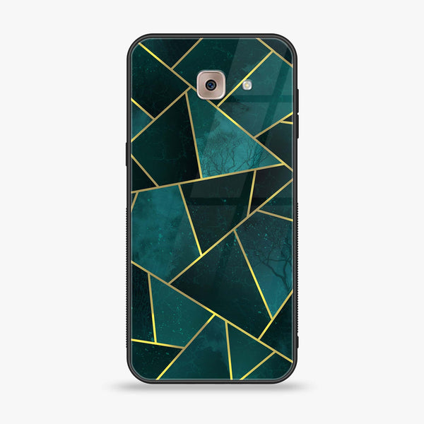 Samsung Galaxy J7 Max - Geometric Marble Series - Premium Printed Glass soft Bumper shock Proof Case