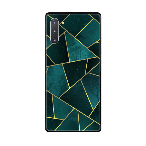 Samsung Galaxy Note 10 5G Geometric Marble Series Premium Printed Glass soft Bumper shock Proof Case