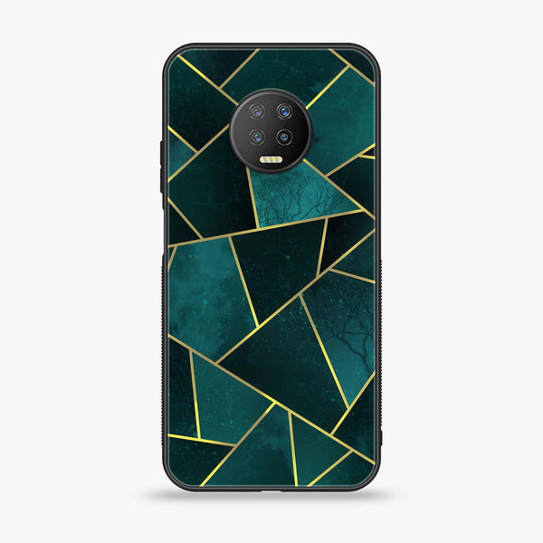 Infinix Note 7 - Geometric Marble Series - Premium Printed Glass soft Bumper shock Proof Case