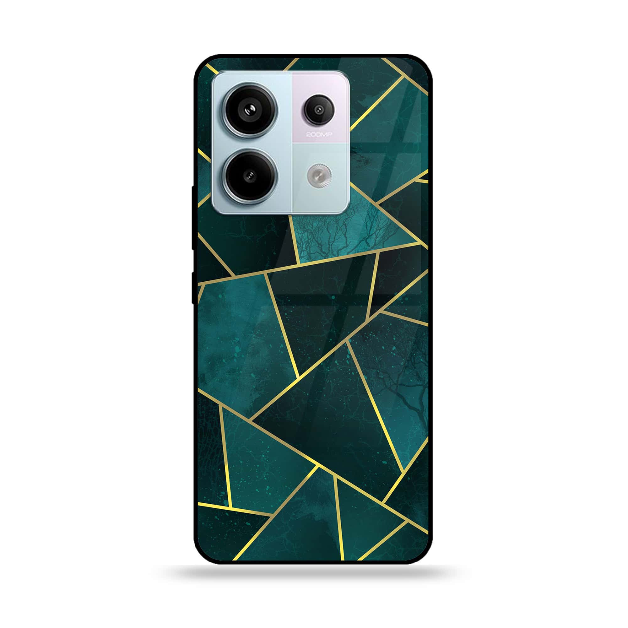 Redmi Note 13 - Geometric Marble Series - Premium Metal Printed soft Bumper shock Proof Case