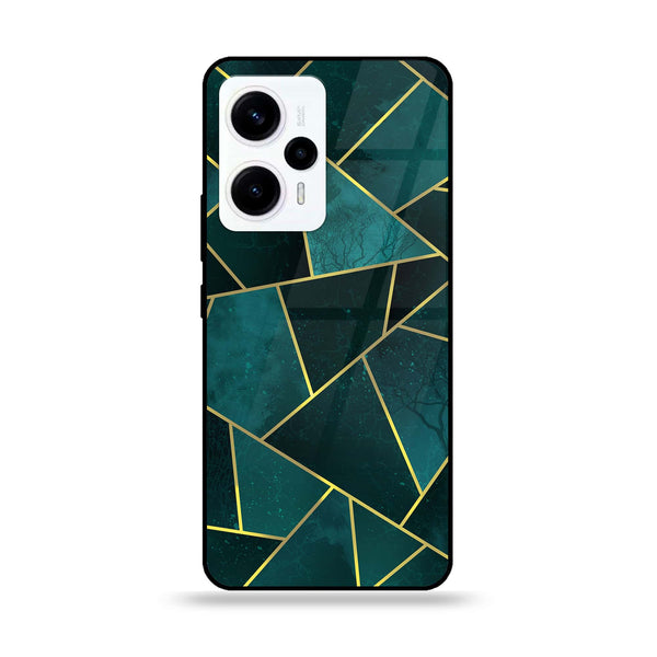 Xiaomi Poco F5 - Geometric Marble Series - Premium Printed Glass soft Bumper shock Proof Case