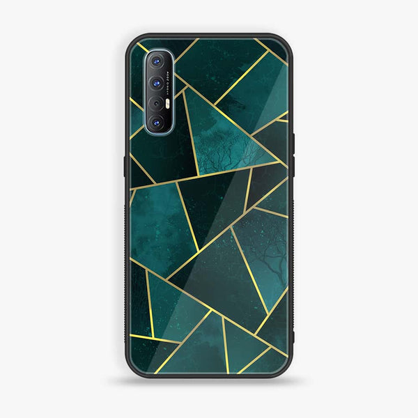 Oppo Reno 3 Pro 5g - Geometric Marble Series - Premium Printed Glass soft Bumper shock Proof Case