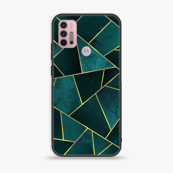Motorola Moto G20 - Geometric Marble Series - Premium Printed Glass soft Bumper shock Proof Case