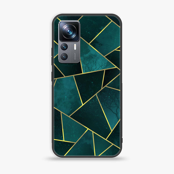 Xiaomi 12T - Geometric Marble - Premium Printed Glass soft Bumper shock Proof Case