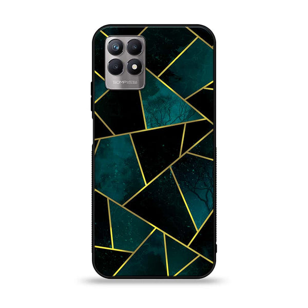Realme Narzo 50 - Geometric Marble Series - Premium Printed Glass soft Bumper shock Proof Case