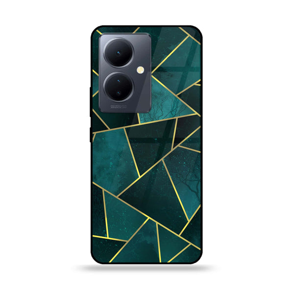 Vivo Y78 - Geometric Marble Series - Premium Printed Glass soft Bumper shock Proof Case