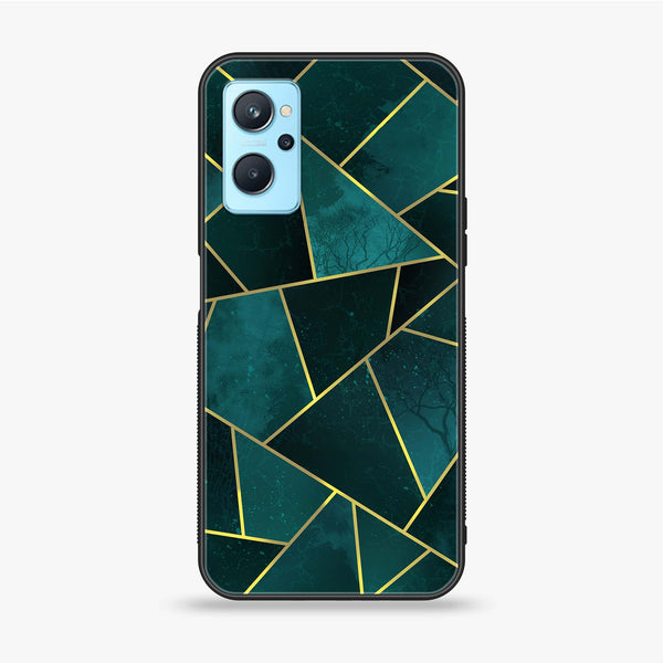 Realme 9i - Geometric Marble Series - Premium Printed Glass soft Bumper shock Proof Case