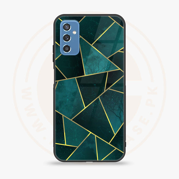 Samsung Galaxy M52 5G - Geometric Marble Series - Premium Printed Glass soft Bumper shock Proof Case