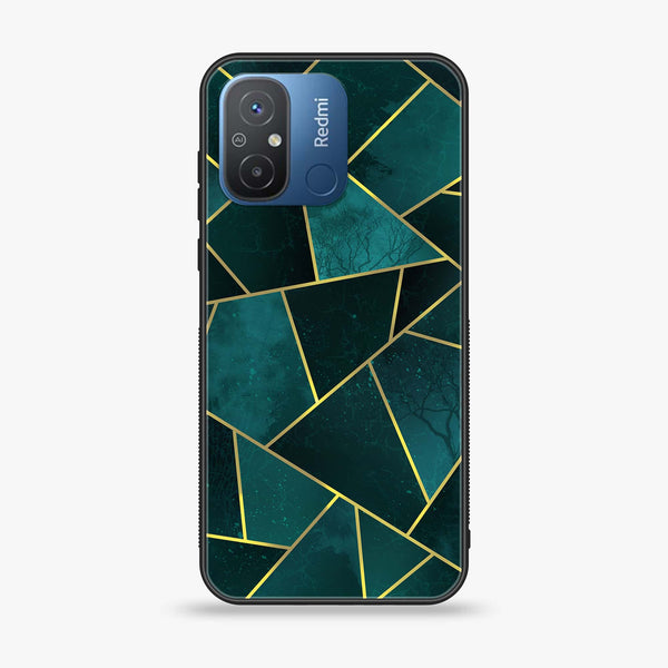 Xiaomi Redmi 11A - Geometric Marble Series - Premium Printed Glass soft Bumper shock Proof Case