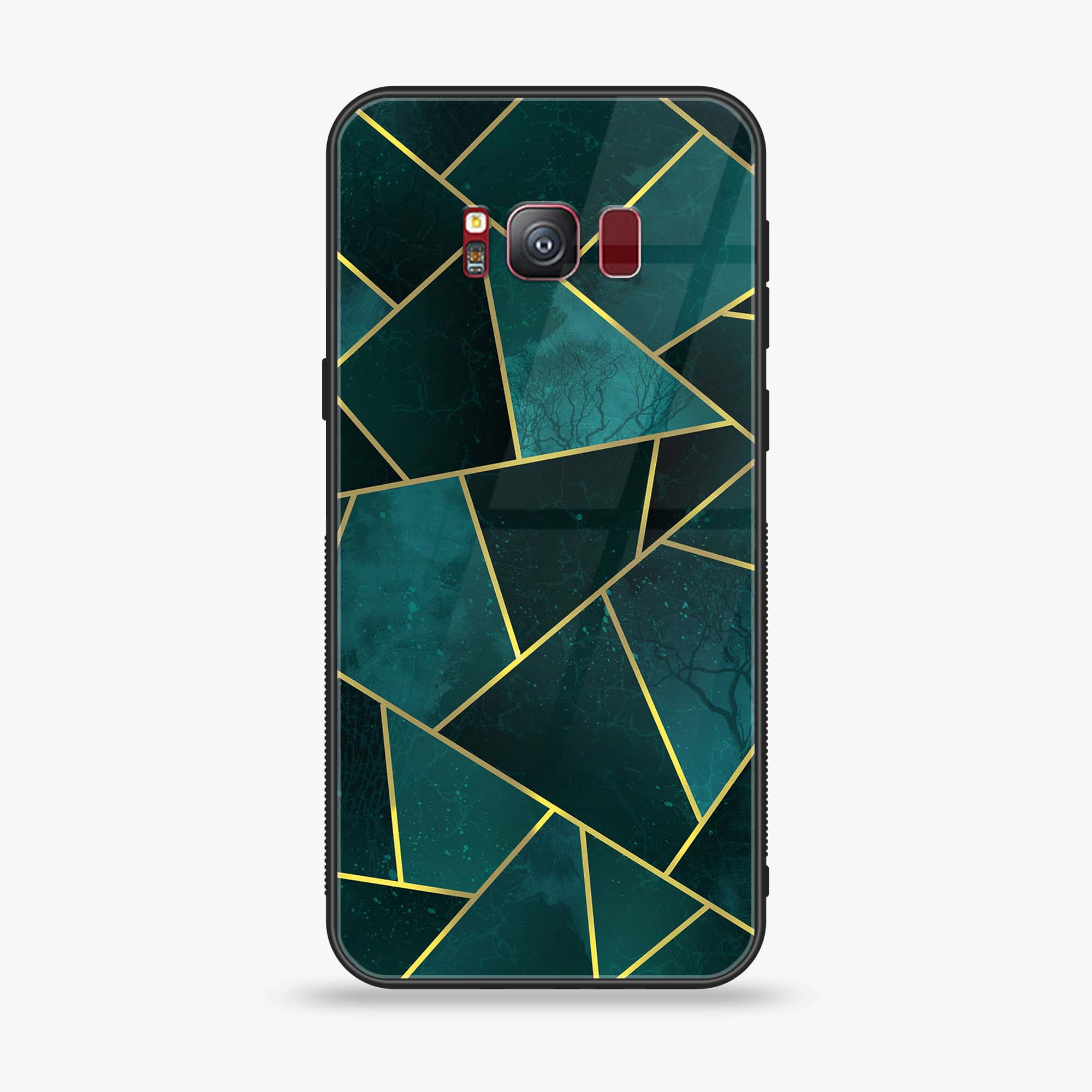 Galaxy S8 Plus - Geometric Marble Series - Premium Printed Glass soft Bumper shock Proof Case