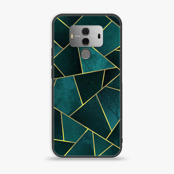 Huawei Mate 10 - Geometric Marble Series - Premium Printed Glass soft Bumper shock Proof Case