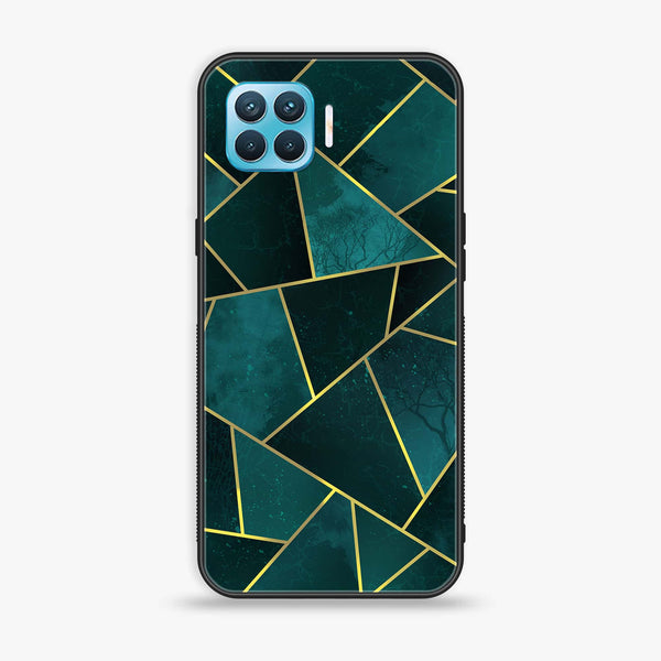 Oppo A93 4G - Geometric Marble Series - Premium Printed Glass soft Bumper shock Proof Case