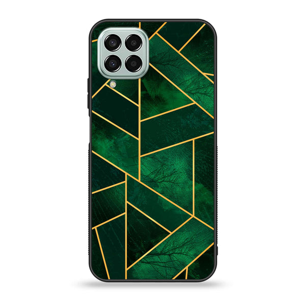 Samsung Galaxy M33 - Geometric Marble Design 10  - Premium Printed Glass soft Bumper shock Proof Case CS-17551