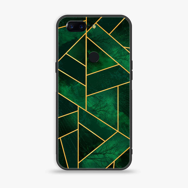 OnePlus 5T - Geometric Marble Design 10- Premium Printed Glass soft Bumper shock Proof Case CS-10796