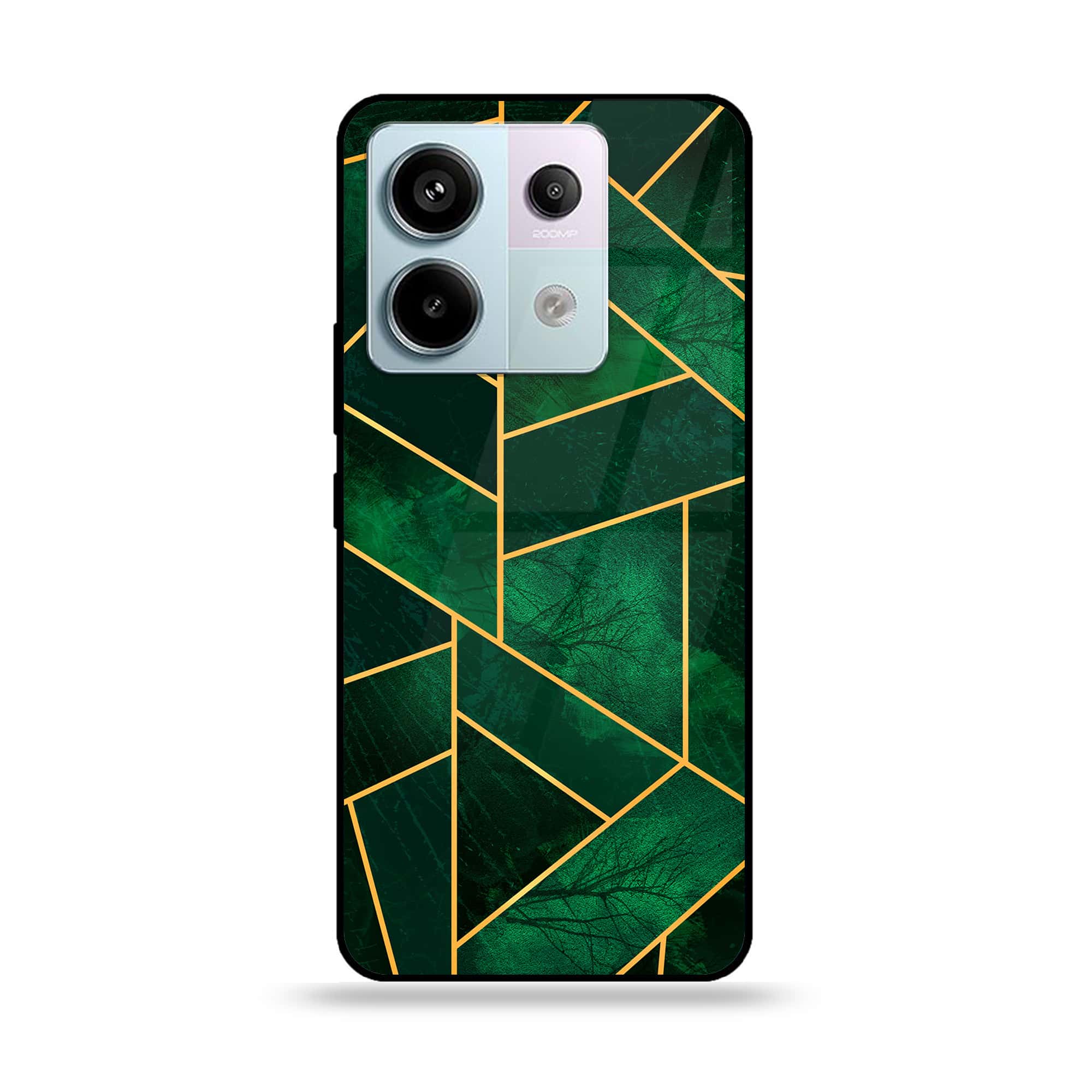 Redmi Note 13 - Geometric Marble Series - Premium Metal Printed soft Bumper shock Proof Case