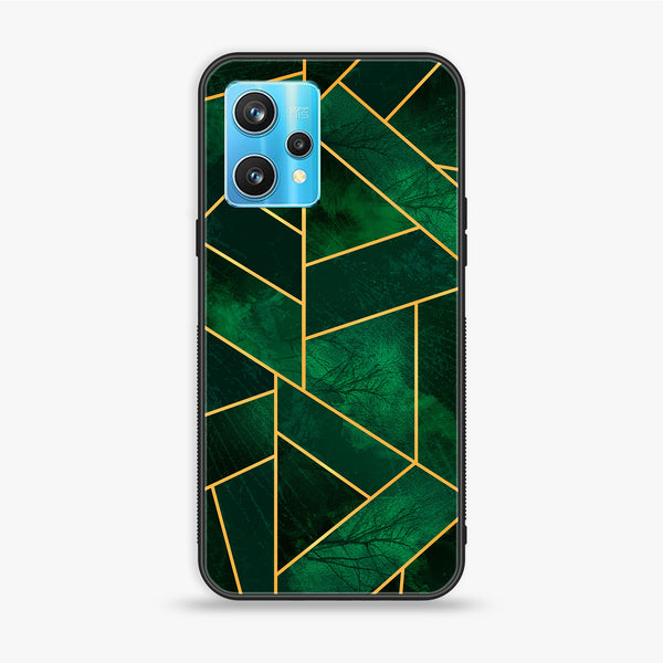 Realme 9 Pro Plus / Realme 9 4G - Geometric Marble Design 10  - Premium Printed Glass soft Bumper shock Proof Case  CS-25058