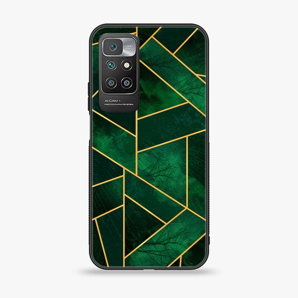 Redmi 10 - Geometric Marble Design 10 - Soft Bumper shock Proof Glass Case  CS-34816