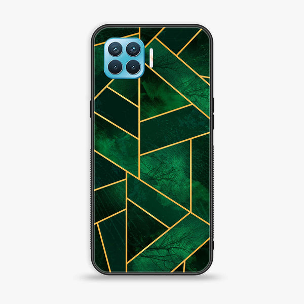 Oppo F17 Pro/A93 - Geometric Marble Design 10 - Premium Printed Glass soft Bumper shock Proof Case CS-10937