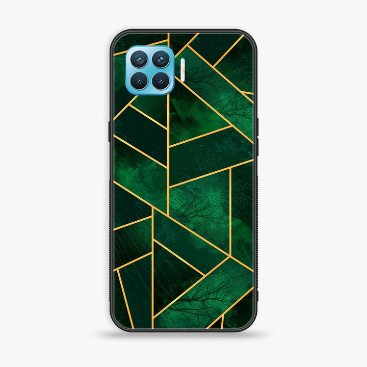 Oppo F17 Pro/A93 - Geometric Marble Design 10 - Premium Printed Glass soft Bumper shock Proof Case CS-10937