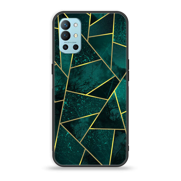 OnePlus 9R/8T - Geometric Marble Design 9 - Premium Printed Glass soft Bumper shock Proof Case CS-23040