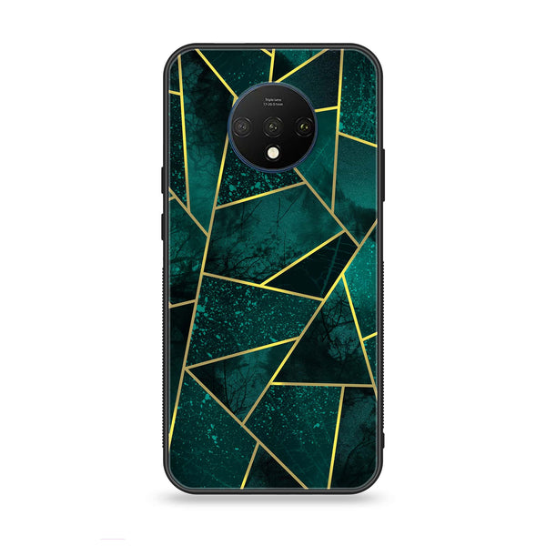 OnePlus 7T - Geometric Marble Design 9 - Premium Printed Glass soft Bumper shock Proof Case CS-17262