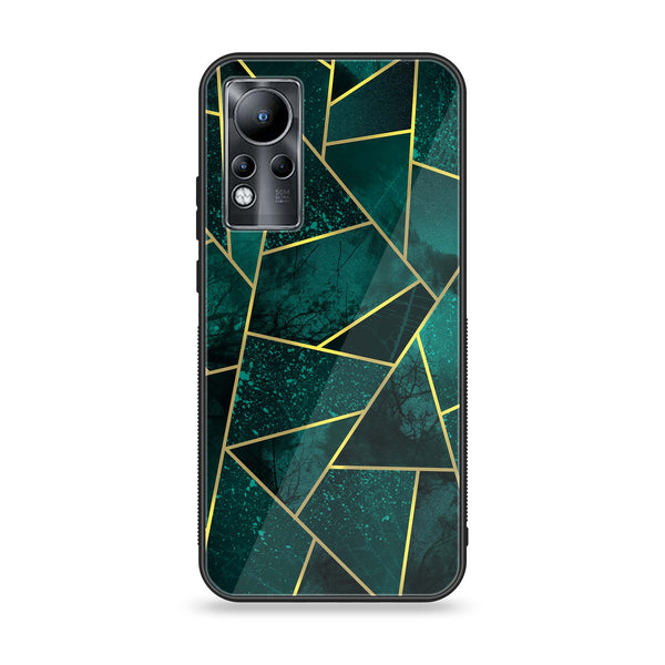 Infinix Note 11 - Geometric Marble Design 9- Premium Printed Glass soft Bumper shock Proof Case CS-46480