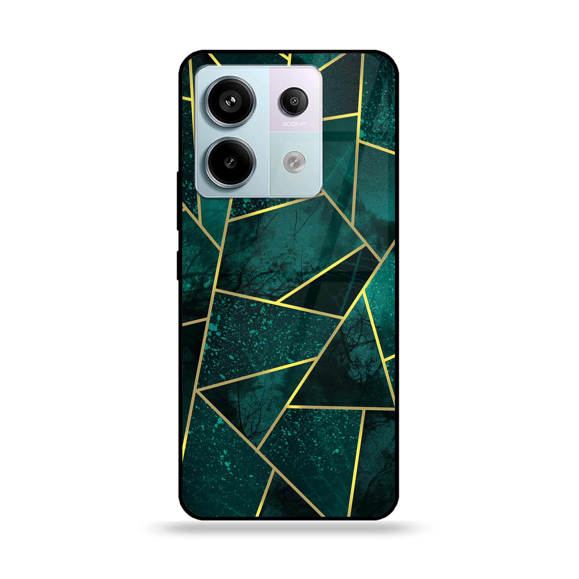 Redmi Note 13 - Geometric Marble Series - Premium Metal Printed soft Bumper shock Proof Case