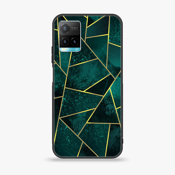 Vivo Y33T - Geometric Marble Series  Design 6 - Premium Printed Glass soft Bumper shock Proof Case  CS-19137